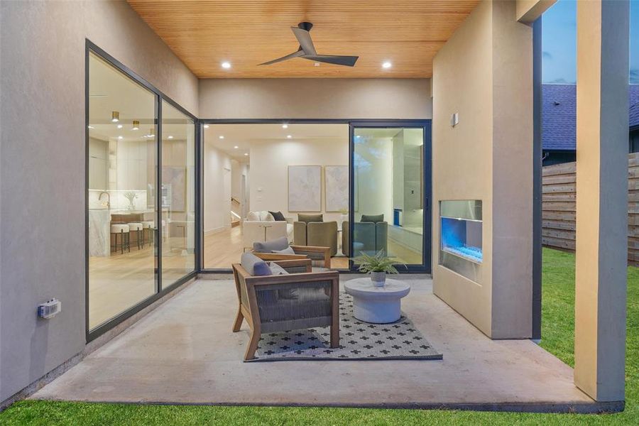 Exterior details and patio area of a home in , Dallas (Image 2). Exterior details and patio area of a home in , Dallas (Image 2).