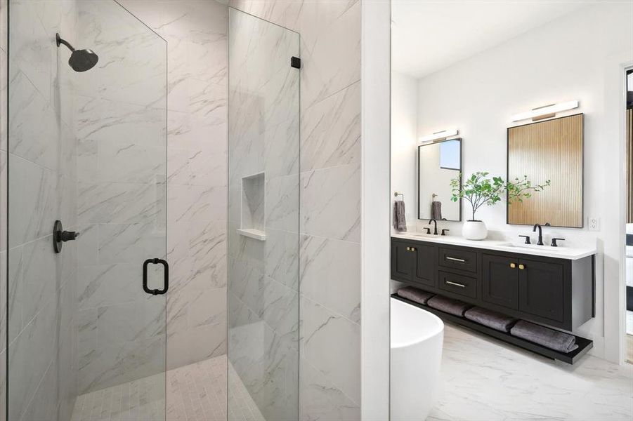 Furnished interior view inside a new home in , Strawn (Image 25).