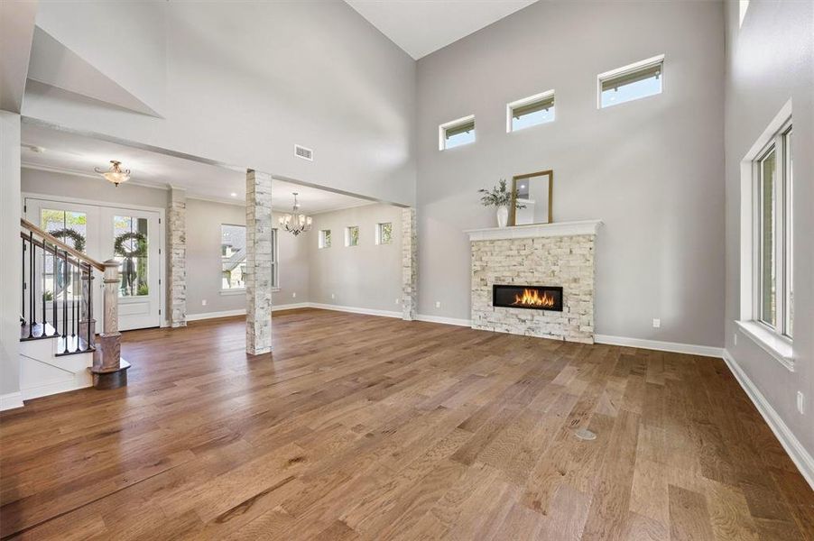 Open with wall of windows light and bright