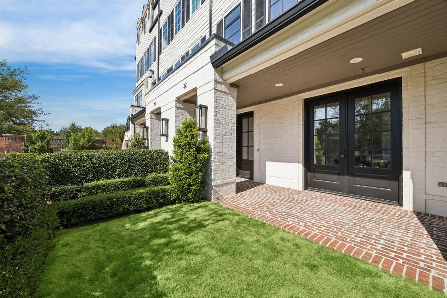 Exterior details and patio area of a home in , Southside Place (Image 22). Exterior details and patio area of a home in , Southside Place (Image 22).