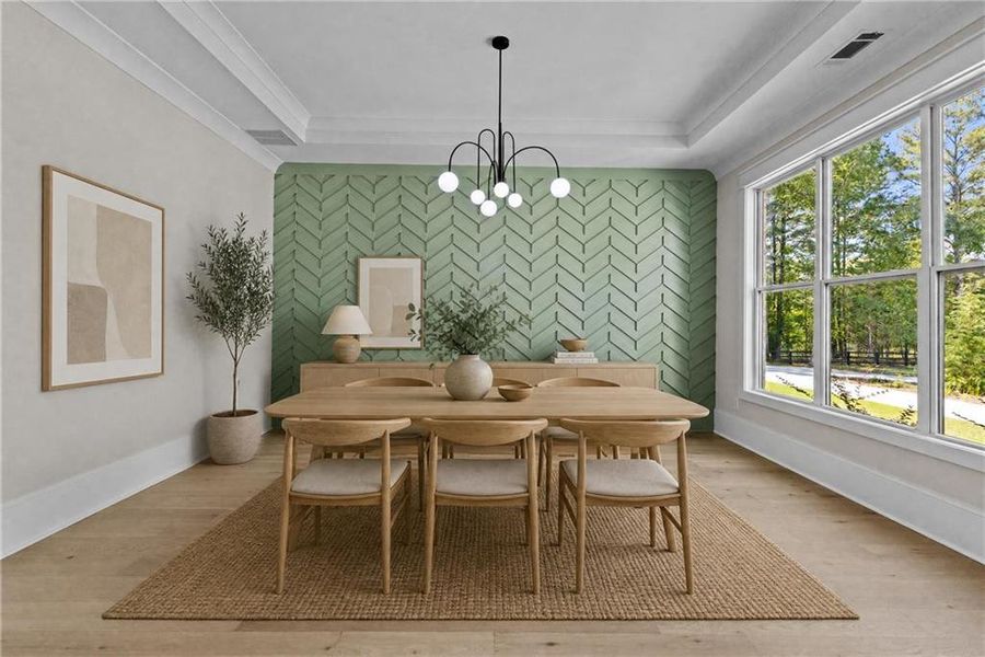Furnished interior view inside a new home in , Monroe (Image 18).