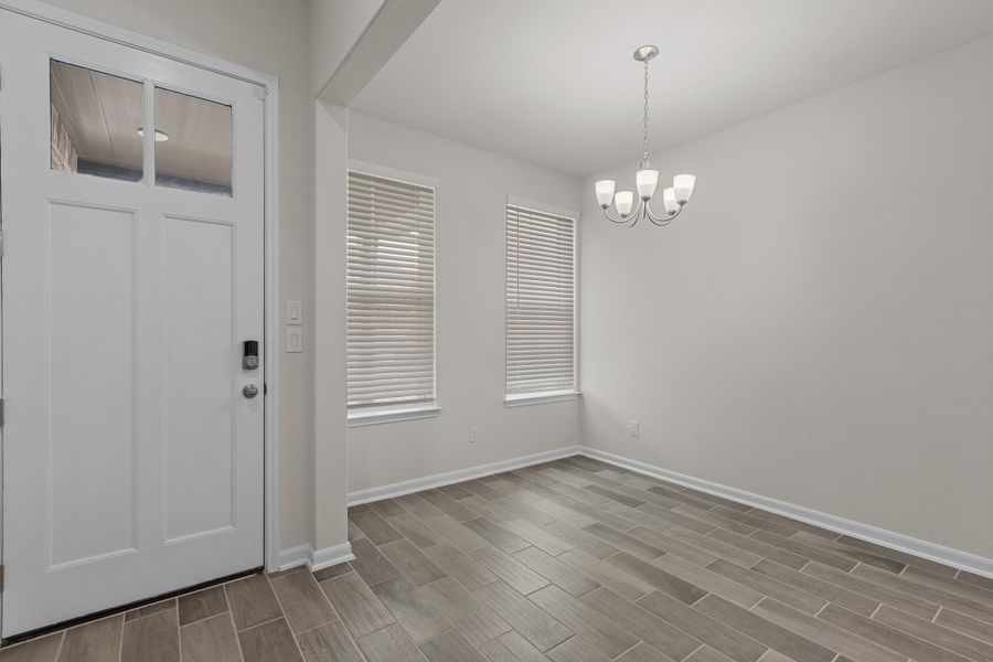 Representative unfurnished interior of a home built from the Quintera by Beazer Homes in Bricewood, Helotes (Image 10). Representative unfurnished interior of a home built from the Quintera by Beazer Homes in Bricewood, Helotes (Image 10).