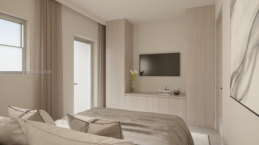 Furnished interior view inside a new home in , Miami Beach (Image 17).