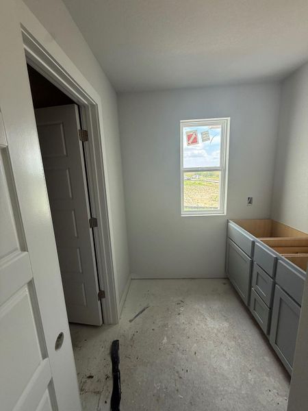 Ready for your personal touches, this bathroom features a window for natural light and a practical vanity base. Ready for your personal touches, this bathroom features a window for natural light and a practical vanity base.