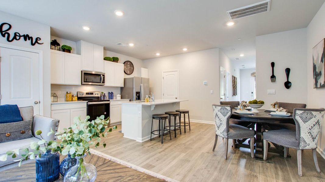Furnished interior view inside a new home in River Landing Townhomes, Murfreesboro (Image 15). Furnished interior view inside a new home in River Landing Townhomes, Murfreesboro (Image 15).