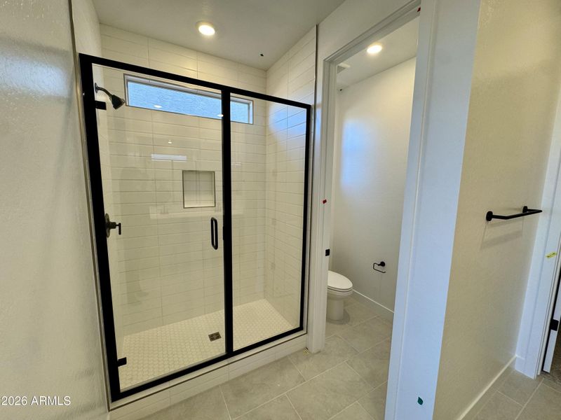 Upgraded tile shower