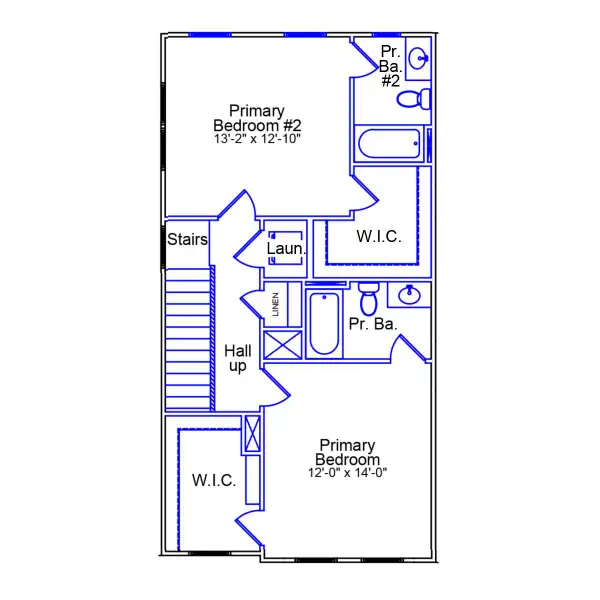 2D floor plan layout of this home in Avenue One, Castle Hayne, NC (Image 4).