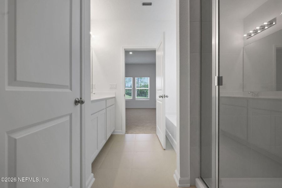 Furnished interior view inside a new home in Cordova Palms, St. Augustine (Image 10). Furnished interior view inside a new home in Cordova Palms, St. Augustine (Image 10).