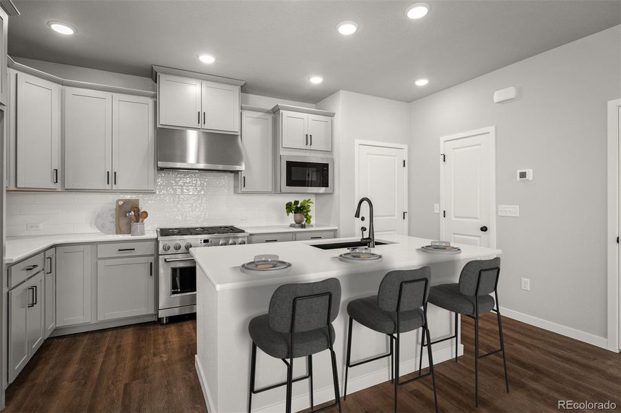 Furnished interior view inside a new home in Revel Crossing at Wolf Ranch – The Ascent Collection, Colorado Springs (Image 7).