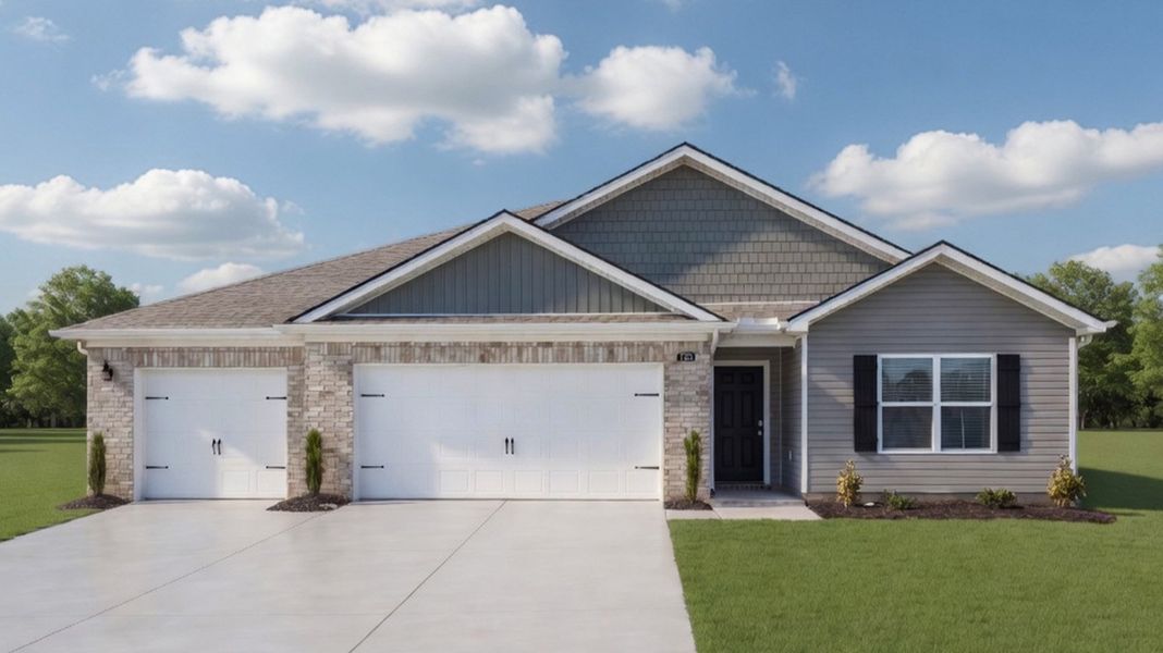 Representative exterior photo of a completed home built from the Cali by D.R. Horton in Hedge Rose, Somerville, TN (Image 22).