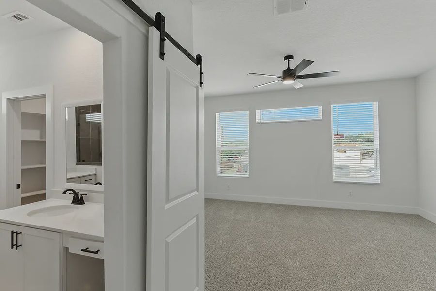 Representative unfurnished interior of a home built from the Balder by Chesmar Homes in Rose Hill, San Antonio (Image 13). Representative unfurnished interior of a home built from the Balder by Chesmar Homes in Rose Hill, San Antonio (Image 13).