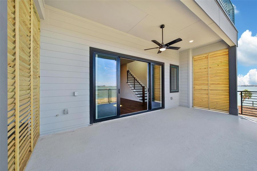 Exterior details and patio area of a home in Lago Pointe, Seabrook (Image 26). Exterior details and patio area of a home in Lago Pointe, Seabrook (Image 26).