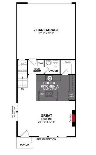 Beazer Homes Plano Gateway Watercolor Floorplan