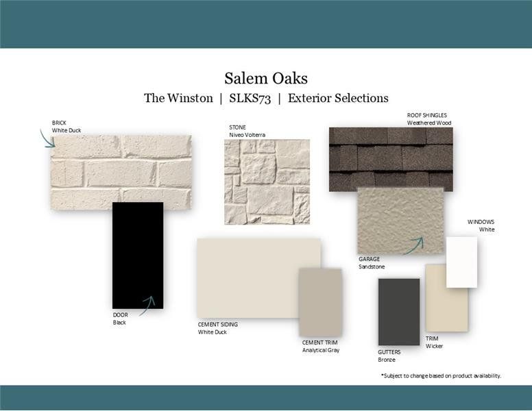 Sample of building materials used in homes in Salem Oaks, Murfreesboro (Image 38).