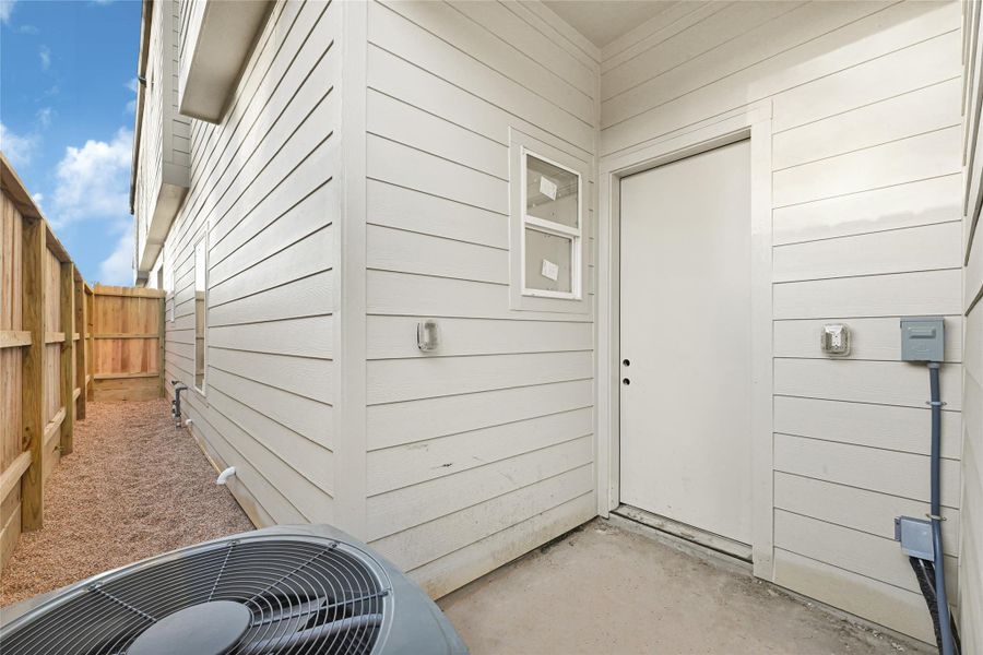 Exterior details and patio area of a home in , Houston (Image 19). Exterior details and patio area of a home in , Houston (Image 19).