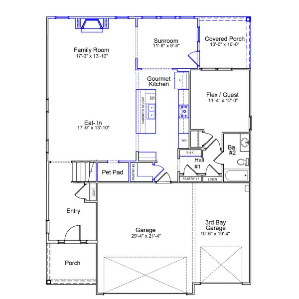 2D floor plan layout of this home in Arcadia, Myrtle Beach, SC (Image 3).