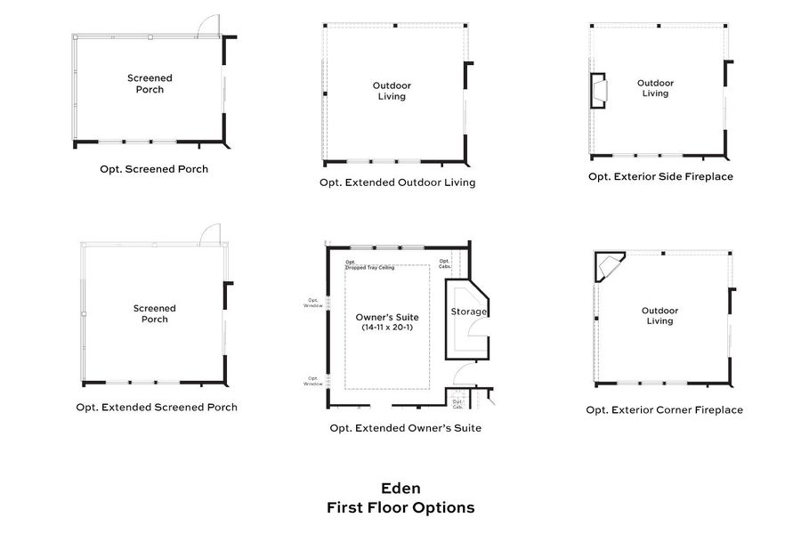2D floor plan layout for the Eden by DRB Elevate. in Summerwind Crossing at Lakes of Cane Bay, Summerville, SC (Image 23).