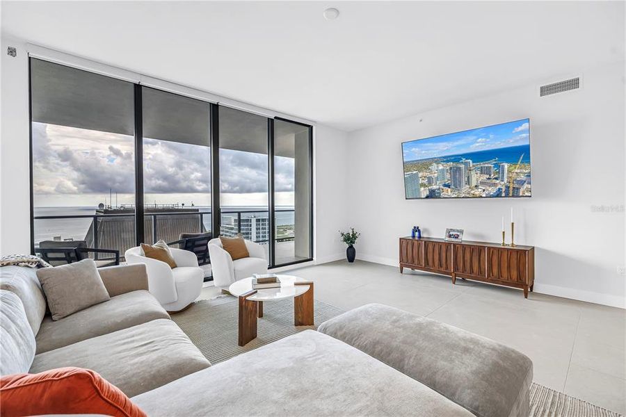 Furnished interior view inside a new home in , St. Petersburg (Image 46).