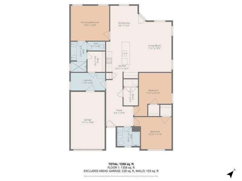 2D floor plan layout of this home in , Granbury, TX (Image 5).