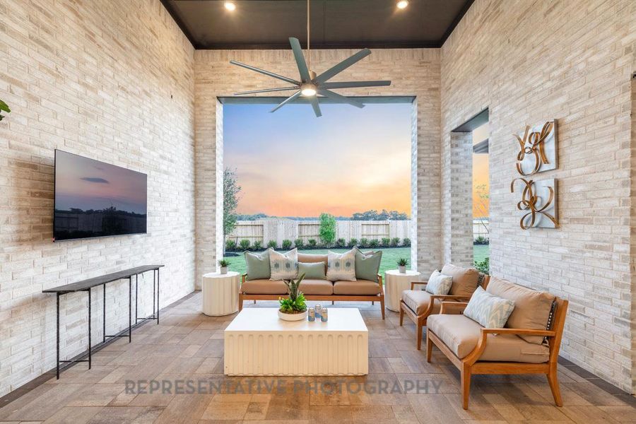 Exterior details and patio area of a home in Legacy, League City (Image 3).