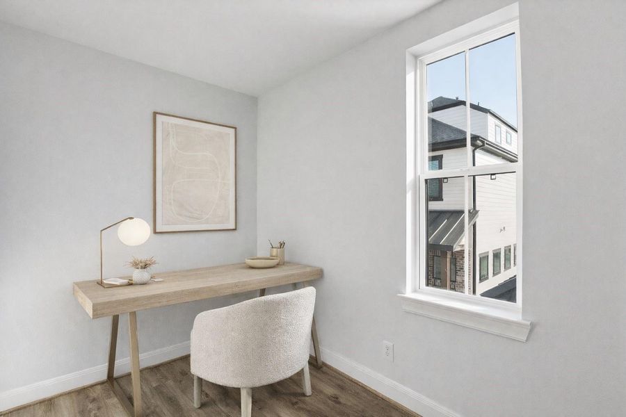 Home Office Space Virtually Staged