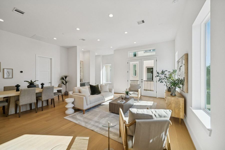 Furnished interior view inside a new home in West 21st Residences, Houston (Image 10).