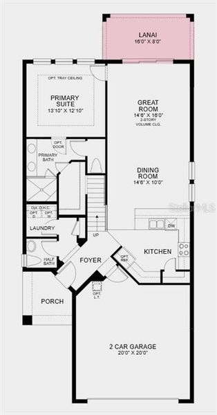 2D floor plan layout of this home in Westview, Poinciana, FL (Image 4).