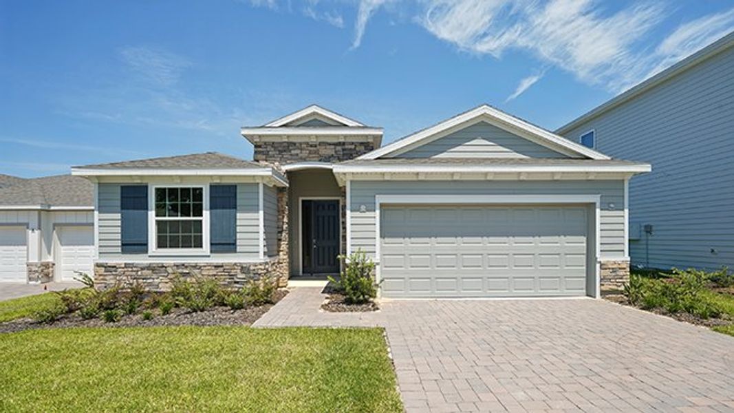 Representative exterior details of a home built from the LANTANA by D.R. Horton in Buchanan Trails, Newberry (Image 3).