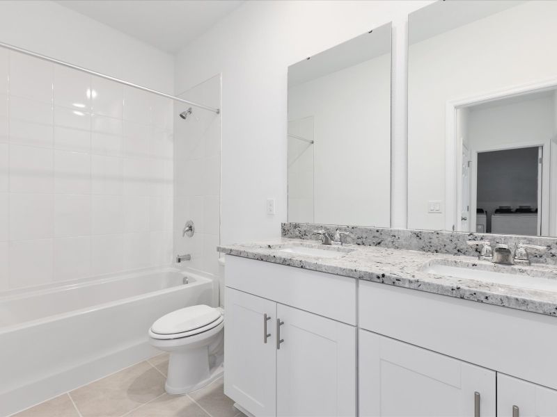 Bathroom in the Ellison floorplan at 4621 Cross Prairie Parkway in The Meadow at Crossprairie