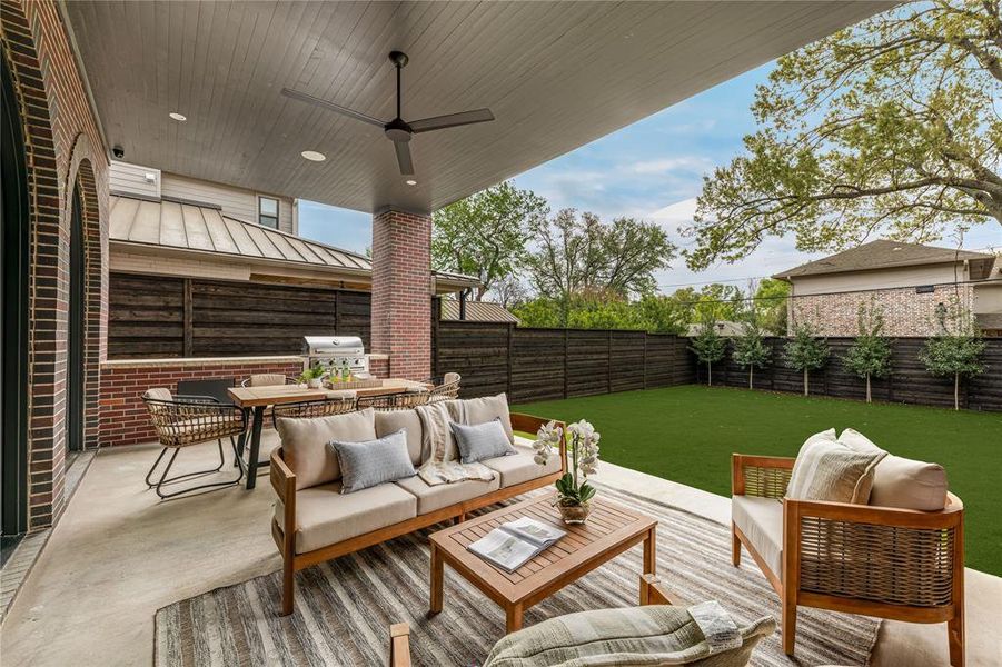 Exterior details and patio area of a home in , Dallas (Image 3). Exterior details and patio area of a home in , Dallas (Image 3).