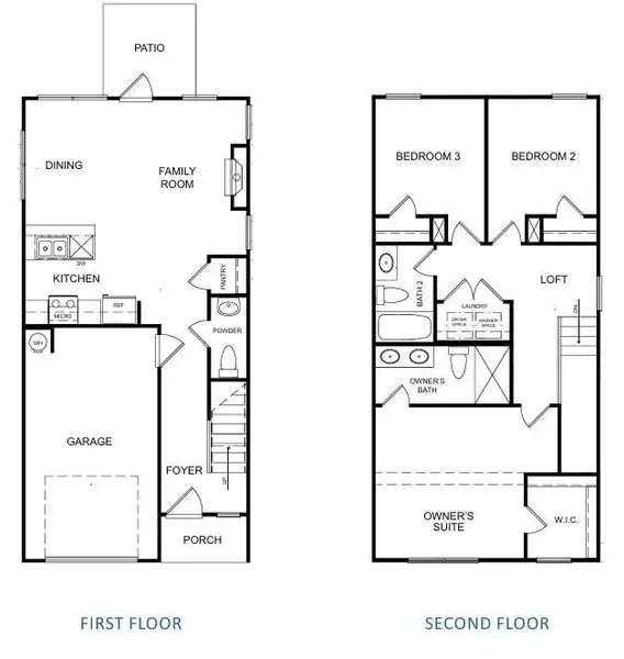 2D floor plan layout of this home in , Fairburn, GA (Image 3).