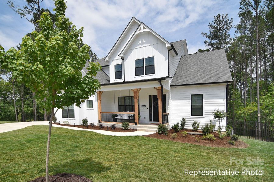 Front exterior of a new home in , Mooresville, NC, highlighting curb appeal (Image 2).