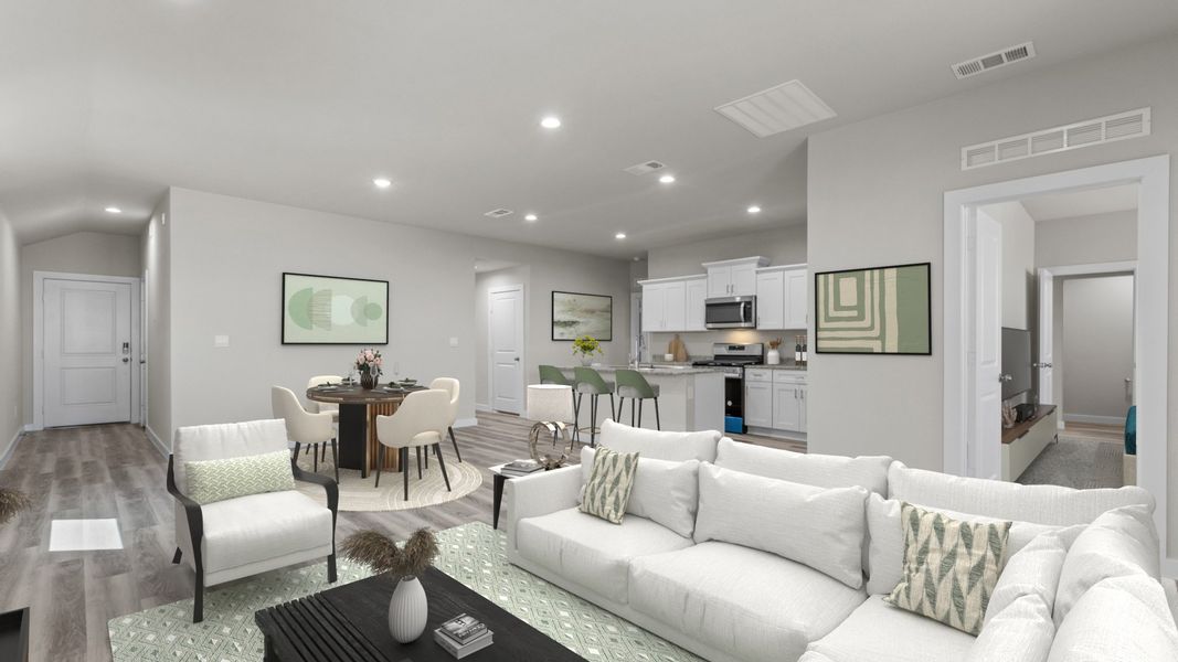 Representative furnished interior of a home built from the CAMDEN by D.R. Horton in Homestead at Parks Bell Ranch, Odessa (Image 10).
