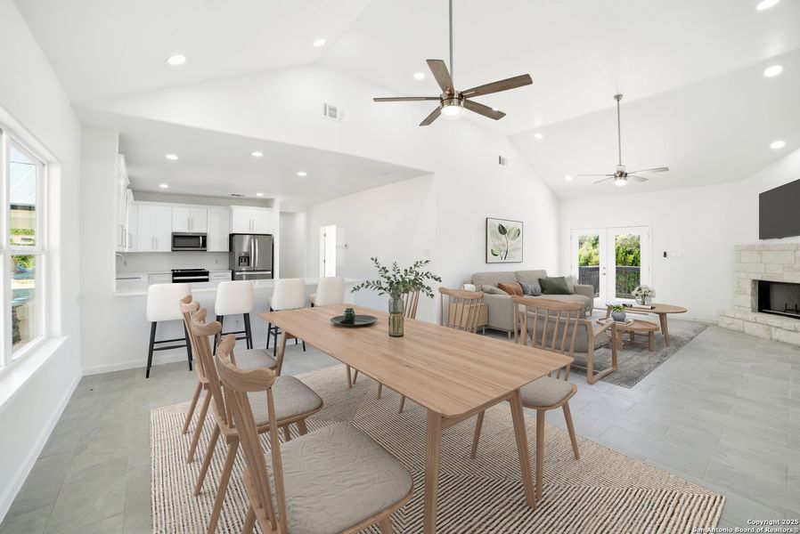 Furnished interior view inside a new home in , Lakehills (Image 8).