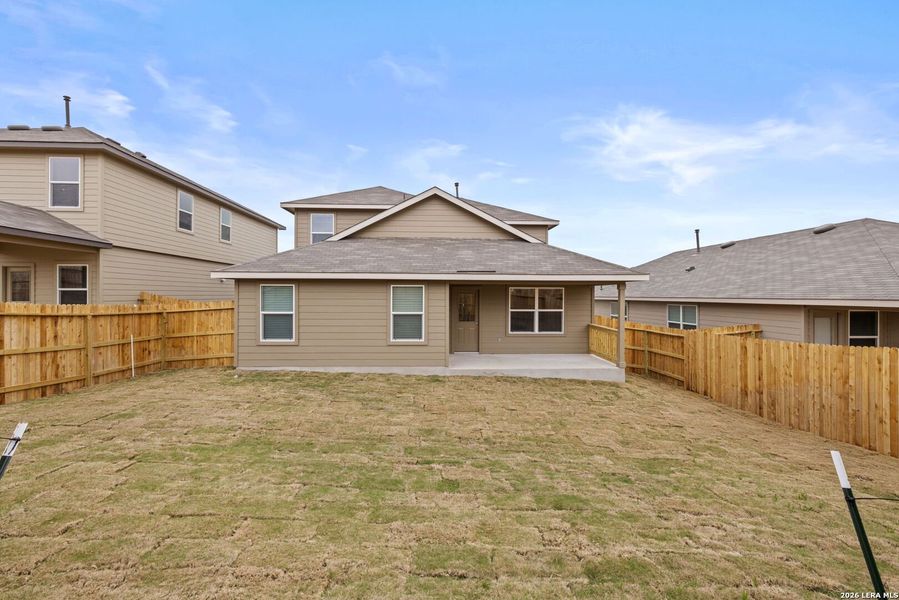 Exterior details and patio area of a home in Redbird Ranch, San Antonio (Image 3).