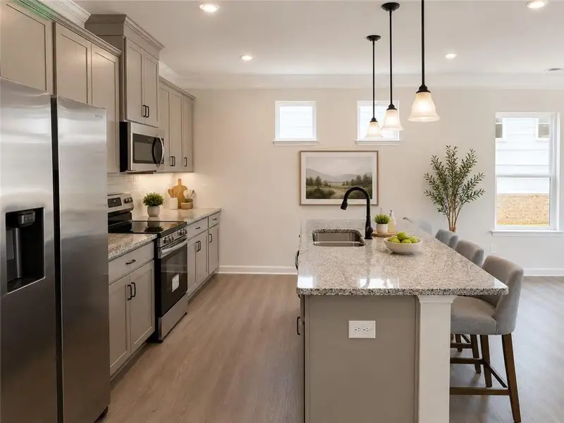 Furnished interior view inside a new home in , Cartersville (Image 7).