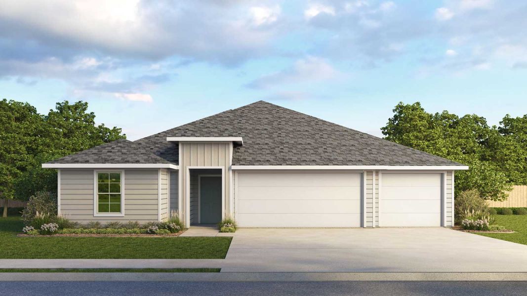 Representative exterior photo of a completed home built from the The Grayson by D.R. Horton in Watermill, Uhland, TX (Image 2). Representative exterior photo of a completed home built from the The Grayson by D.R. Horton in Watermill, Uhland, TX (Image 2).