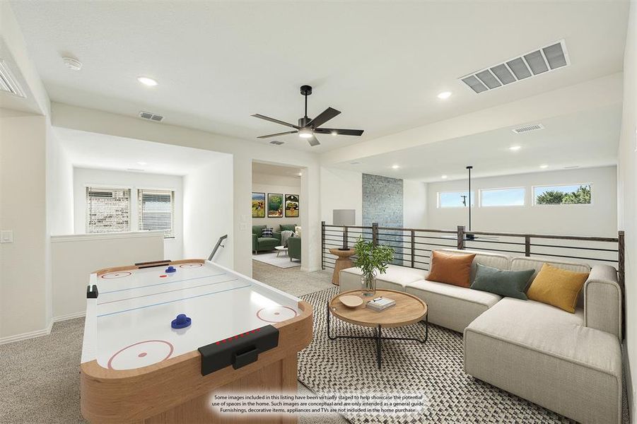 Furnished interior view inside a new home in Mockingbird Hills 60-65, Joshua (Image 9).