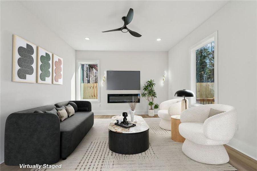 Furnished interior view inside a new home in , Atlanta (Image 8). Furnished interior view inside a new home in , Atlanta (Image 8).