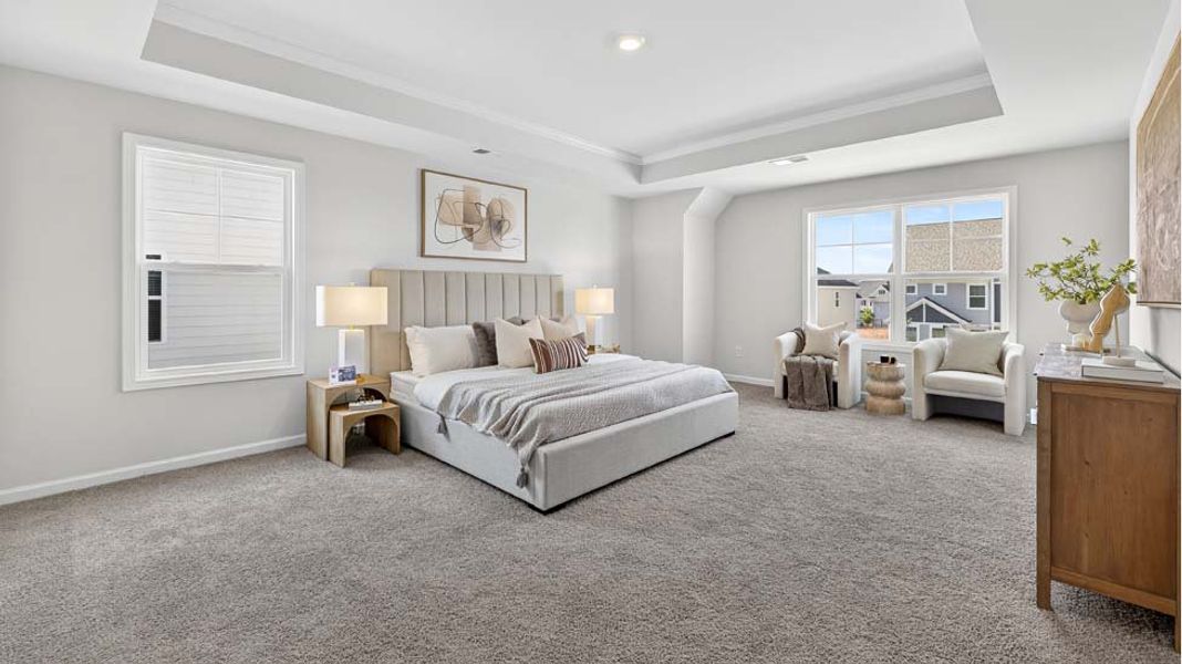 Furnished interior view inside a new home in Sanctuary at Southgate, Indian Trail (Image 23). Furnished interior view inside a new home in Sanctuary at Southgate, Indian Trail (Image 23).