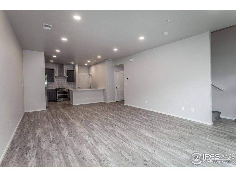 LIVING ROOM, DINING ROOM AND KITCHEN