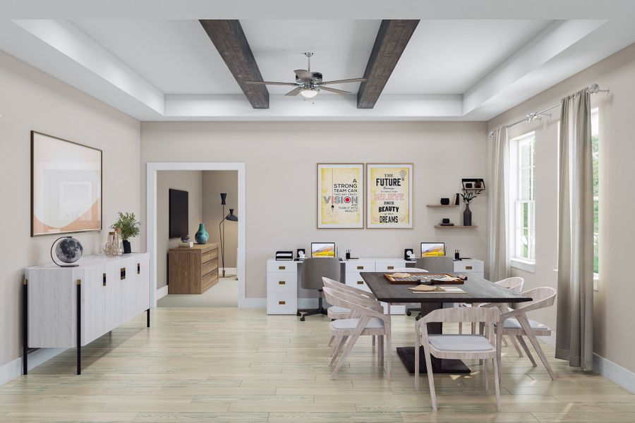 Furnished interior view inside a new home in Harvest Green, Richmond (Image 16). Furnished interior view inside a new home in Harvest Green, Richmond (Image 16).