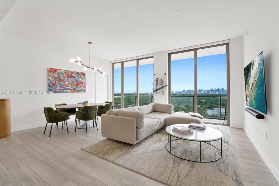 Furnished interior view inside a new home in , Miami (Image 10). Furnished interior view inside a new home in , Miami (Image 10).