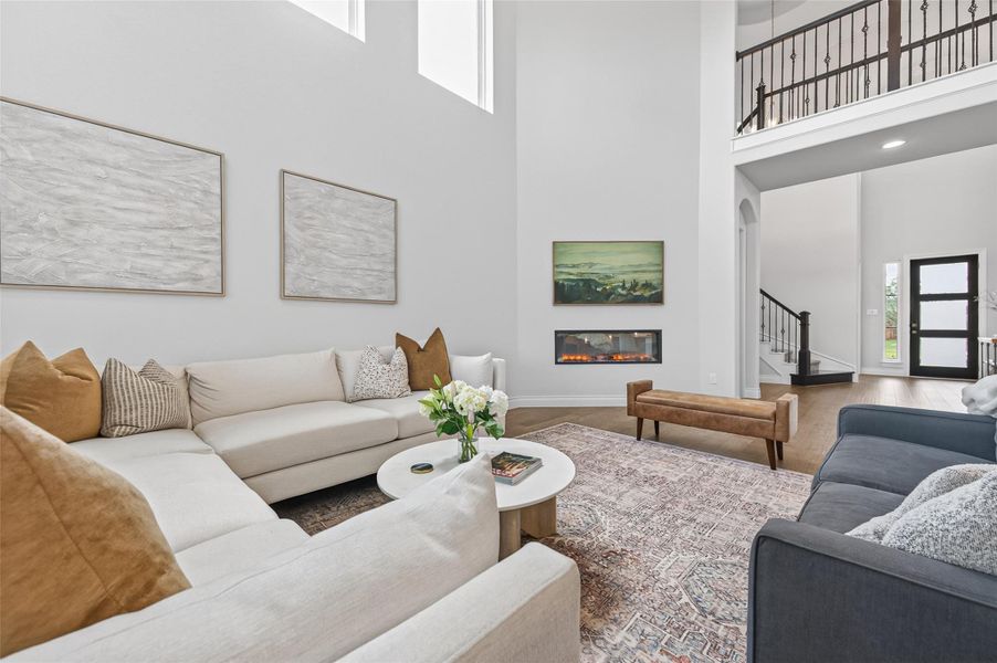 Furnished interior view inside a new home in Towne Lake 70’, Cypress (Image 10). Furnished interior view inside a new home in Towne Lake 70’, Cypress (Image 10).