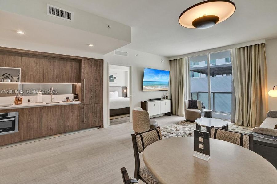 Furnished interior view inside a new home in , Miami (Image 29).