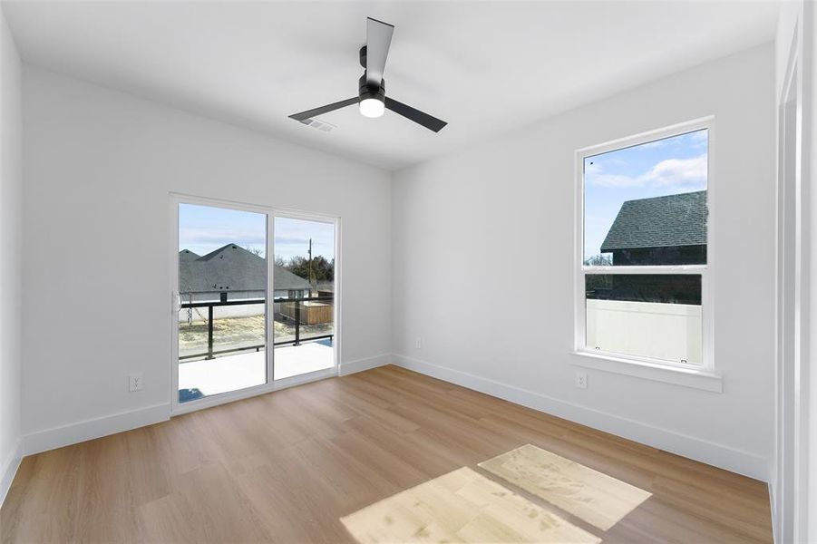 3rd Bedroom with walkout access to patio.