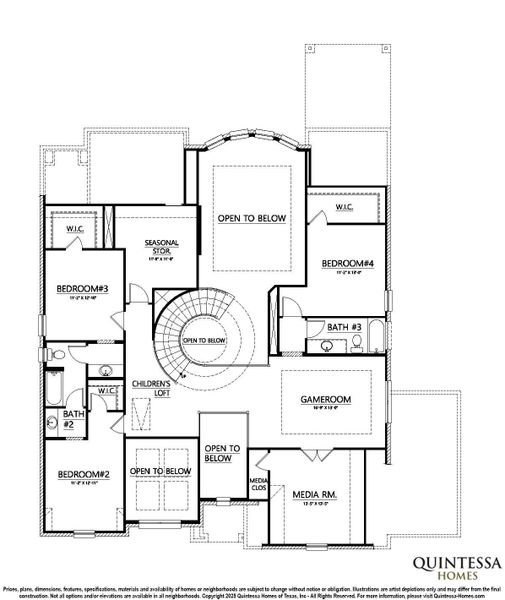 Artist Rendering of 2nd Floor Plan.
