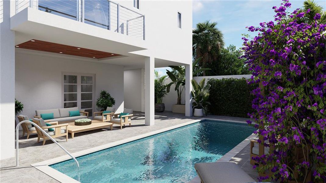 Exterior details and patio area of a home in , New Smyrna Beach (Image 15).