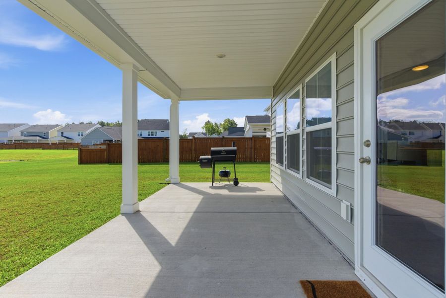 Exterior details and patio area of a home in , Summerville (Image 4). Exterior details and patio area of a home in , Summerville (Image 4).