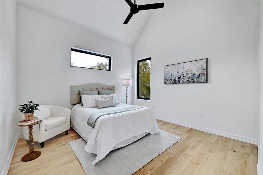 Spacious Second Bedroom  with High Ceilings